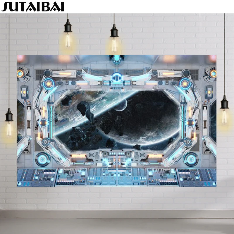 Universe Spaceship Photography Backgrounds Outer Space Spacecraft Capsule Planets Backdrop Photographic Portrait Props for Boy
Universe Spaceship Photography Backgrounds Outer Space Spacecraft Capsule Planets Backdrop Photographic Portrait Props for Boy