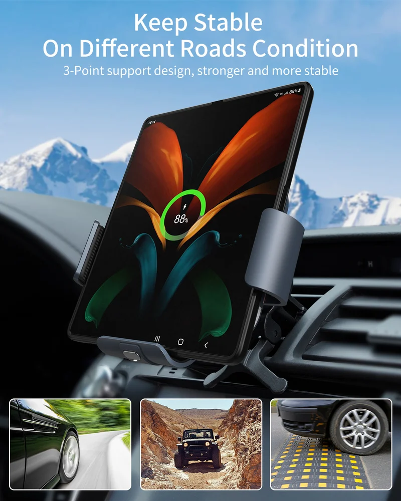 15W Car Wireless Charger Fold Screen Dual Coil Qi Fast phone Holder Mount Charging Station For Samsung Galaxy Fold 4 3 2 iPhone
15W Car Wireless Charger Fold Screen Dual Coil Qi Fast phone Holder Mount Charging Station For Samsung Galaxy Fold 4 3 2 iPhone