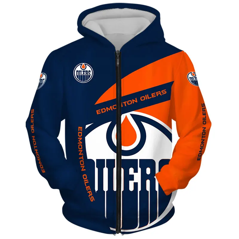 Edmonton men's Fashion Long Sleeve 3D Oilers Zip Hoodies Blue Orange Stitching Fun Letter Pattern Moon Print Sweatshirt
Edmonton men's Fashion Long Sleeve 3D Oilers Zip Hoodies Blue Orange Stitching Fun Letter Pattern Moon Print Sweatshirt