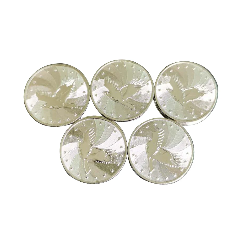 

100pcs 25*1.85mm Metal Arcade Game Tokens Stainless Steel Eagle Logo Arcade Game Token Coin