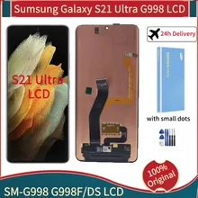Écran Super AMOLED d'origine pour Samsung Galaxy S21 Ultra G998F pièces de réparation de numériseur d'écran tactile LCD pour Galaxy S21U=