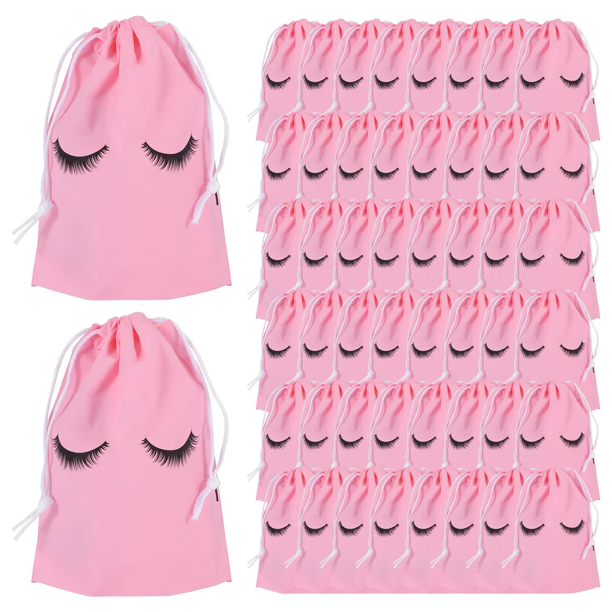 50 Pieces Eyelash Aftercare Bags Plastic Makeup Bags Toiletry Makeup Pouch Cosmetic Travel with Drawstring Pink,L
50 Pieces Eyelash Aftercare Bags Plastic Makeup Bags Toiletry Makeup Pouch Cosmetic Travel with Drawstring Pink,L