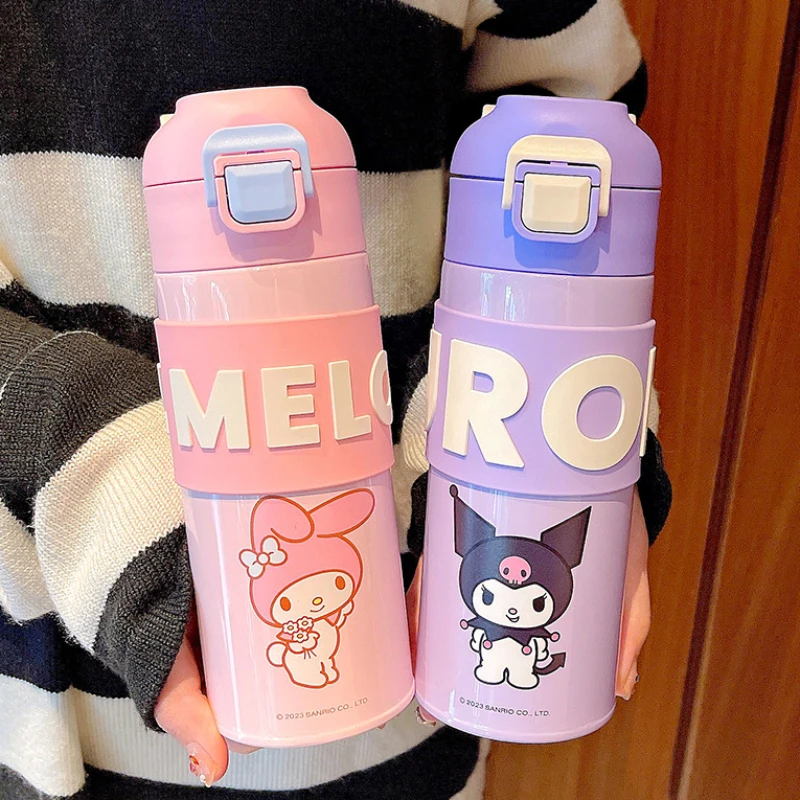 

Anime Sanrios Cinnamoroll Kuromi 316 Stainless Steel Insulated Mug Portable Kettle Juice Mug Student Thermos Kettle Kids Gift