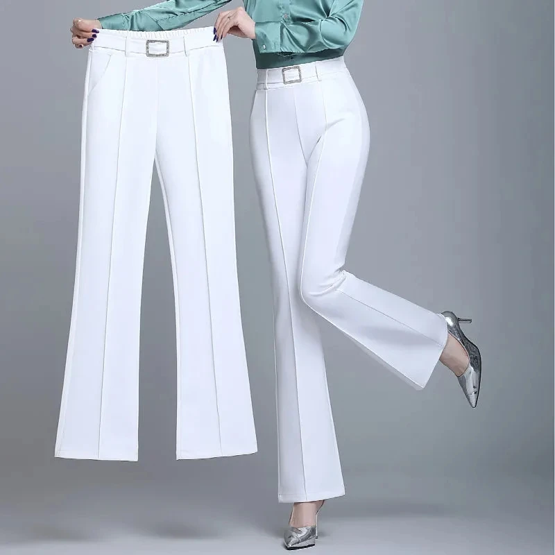 Elegant Fashion Elastic High Waist Sashes Trousers Women New Office Lady Commute All-match Solid Pockets Casual Wide Leg Pants
Elegant Fashion Elastic High Waist Sashes Trousers Women New Office Lady Commute All-match Solid Pockets Casual Wide Leg Pants