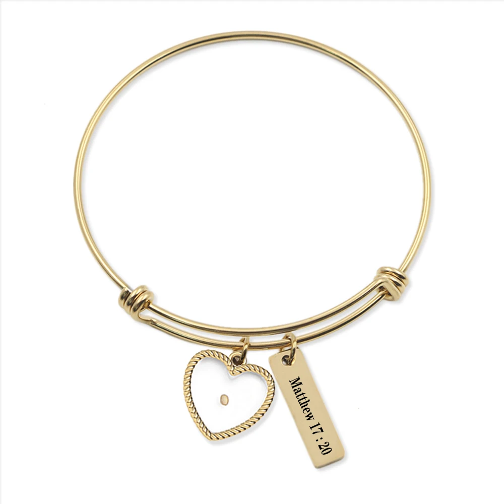 Mustard Seed Charm Bangle