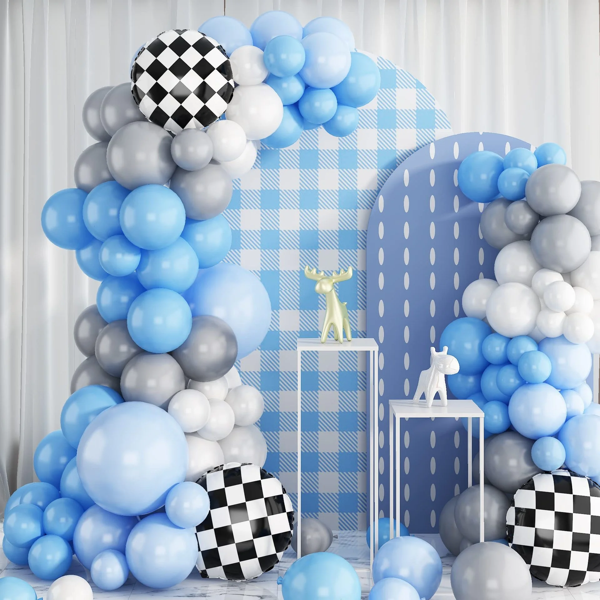 Racing theme party decoration balloon chain suit Macaron blue party arch balloon baby's first birthday background balloon
Racing theme party decoration balloon chain suit Macaron blue party arch balloon baby's first birthday background balloon