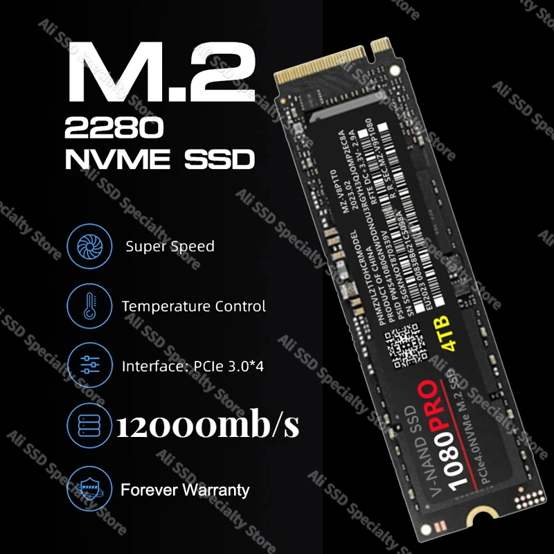 Hard Drive 4TB NVME M2 SSD 1TB High-speed NMVE M.2 SSD Drive PCIE 4.0 2280 2TB Solid State Drive Internal Hard Disk For Laptop
Hard Drive 4TB NVME M2 SSD 1TB High-speed NMVE M.2 SSD Drive PCIE 4.0 2280 2TB Solid State Drive Internal Hard Disk For Laptop