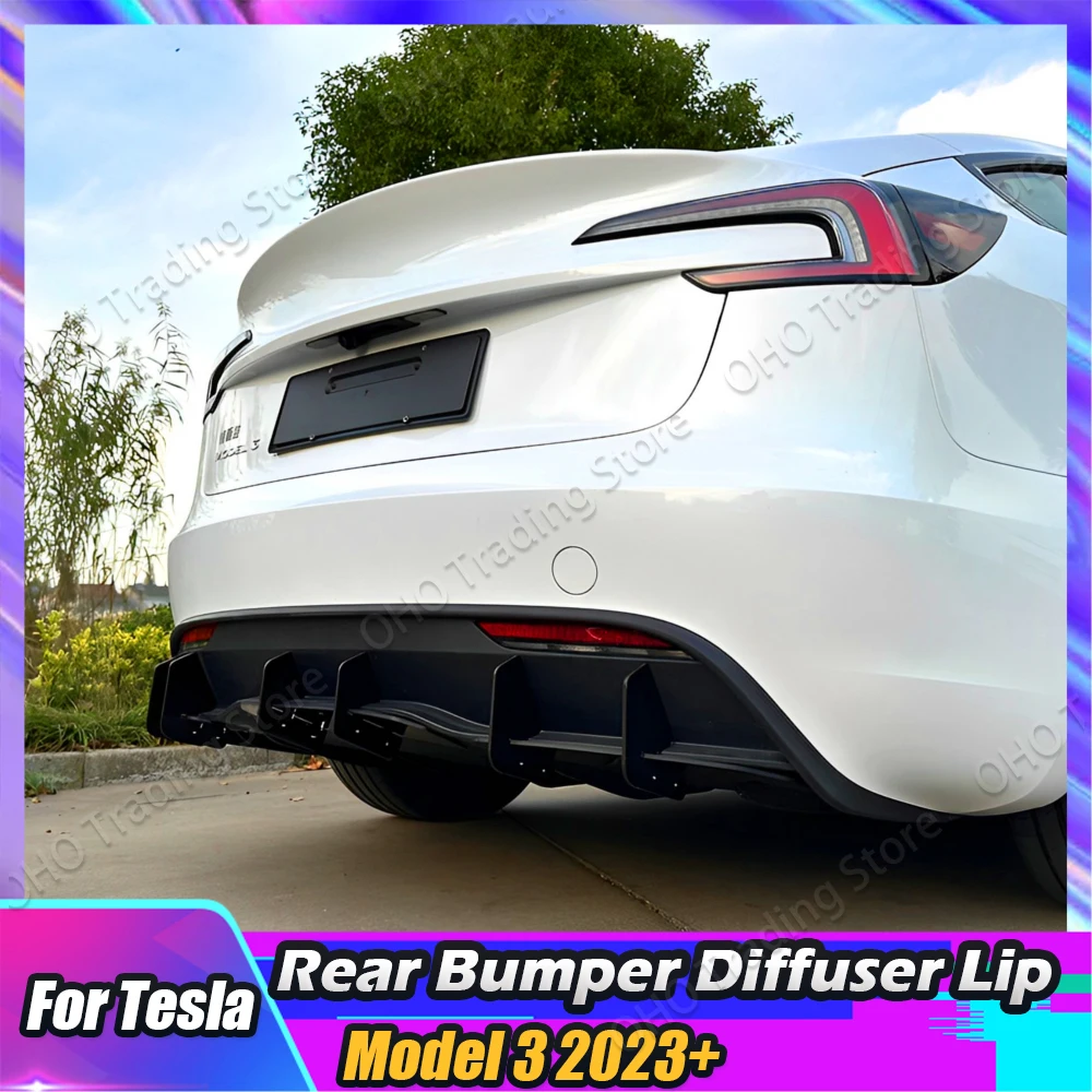 6 Fins Car Rear Bumper Diffuser Rear Side Splitters Spoiler Lip For Tesla Model 3 2023+ Accessories Body Kit
6 Fins Car Rear Bumper Diffuser Rear Side Splitters Spoiler Lip For Tesla Model 3 2023+ Accessories Body Kit