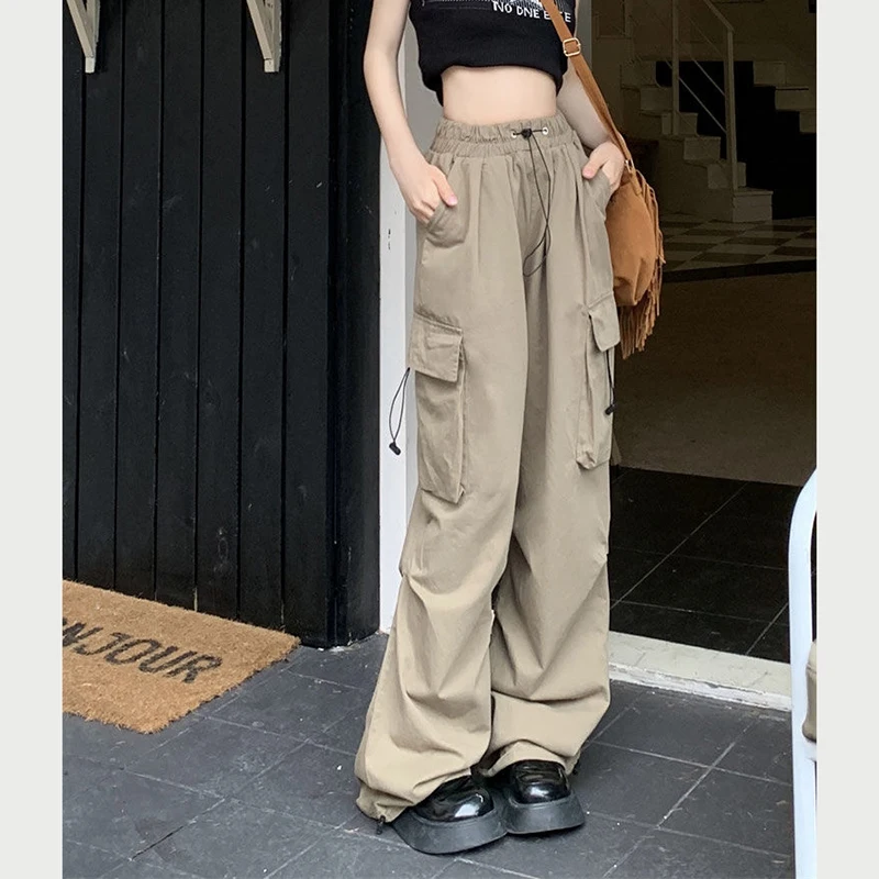 Gidyq High Waist Women Cargo Pants Fashion Streetwear Big Pocket Wide Leg Pants Summer Korean Female Dance Casual Trousers New
Gidyq High Waist Women Cargo Pants Fashion Streetwear Big Pocket Wide Leg Pants Summer Korean Female Dance Casual Trousers New