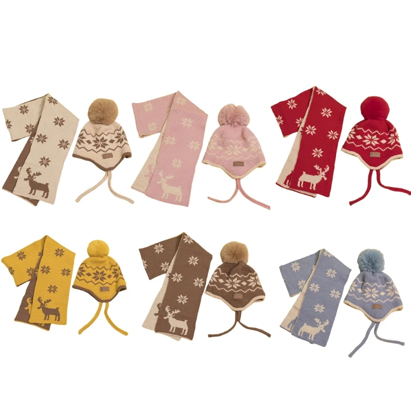 Christmas Deer Xmas Hat+Neck Scarf Set Children Knitted Hat Christmas Beanie Hat Daily Wear for Over 3 Old Drop shipping
Christmas Deer Xmas Hat+Neck Scarf Set Children Knitted Hat Christmas Beanie Hat Daily Wear for Over 3 Old Drop shipping