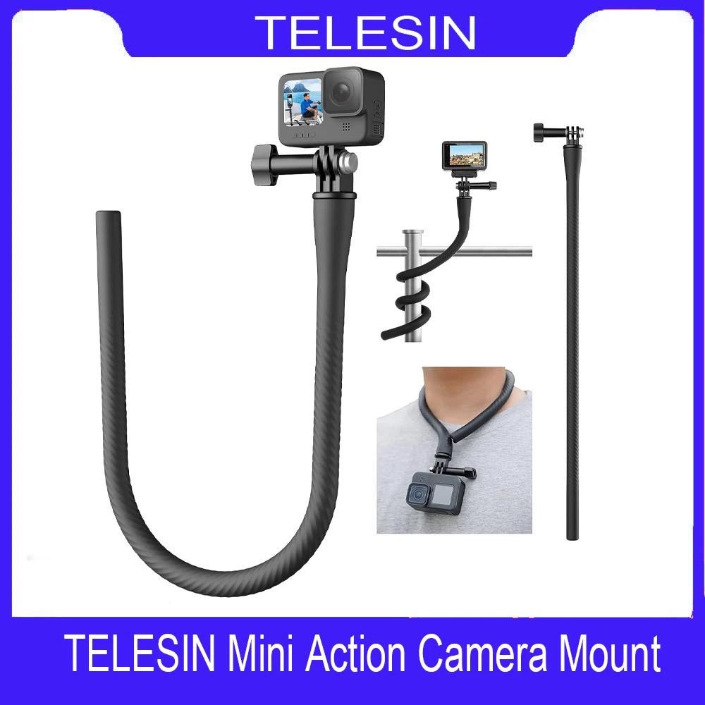 

TELESIN Mini Action Camera Mount For Gopro Insta360 DJI Action Mini Camera Octopus Tripod Phone Holder Clip Stand Flexible Mount