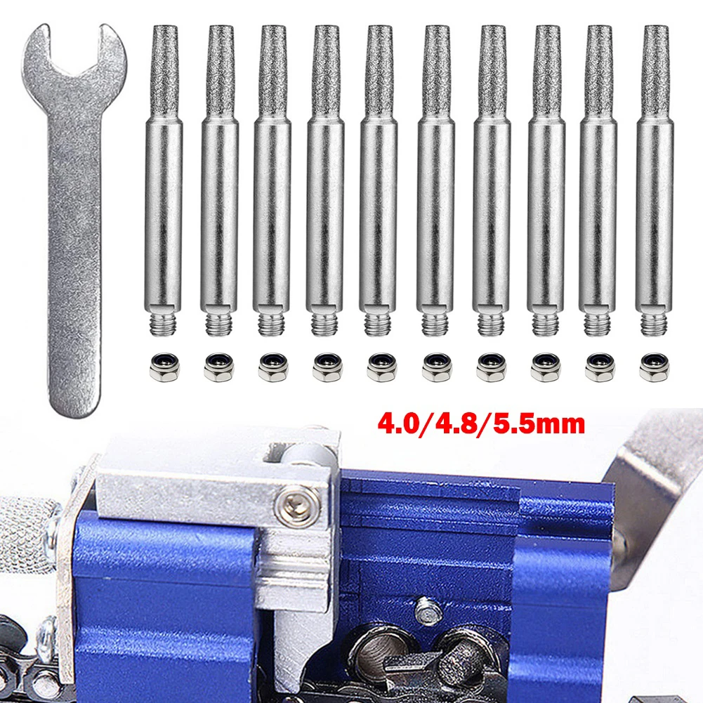 Chainsaw Sharpener Parts Diamond Coated Grinding Head Cylindrical Burr 4.0mm/4.8mm/5.5mm For Portable Hand Chain Grinder
Chainsaw Sharpener Parts Diamond Coated Grinding Head Cylindrical Burr 4.0mm/4.8mm/5.5mm For Portable Hand Chain Grinder