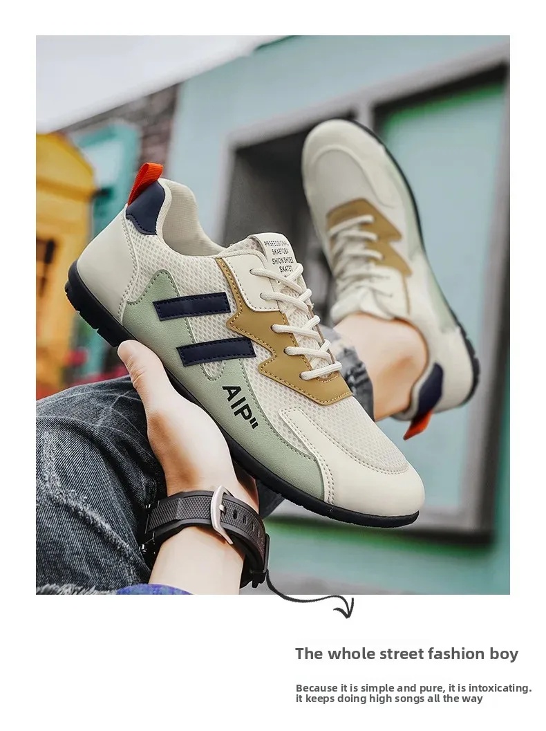 Men's Breathable Summer Sporty Casual Shoes Lightweight Versatile Soft Bottom Single Shoes PVC Outsole round Toe Non-Leather Men's Breathable Summer Sporty Casual Shoes Lightweight Versatile Soft Bottom Single Shoes PVC Outsole round Toe Non-Leather