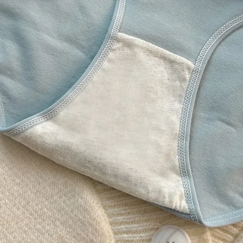 Culotte en Coton Doux pour Femme, Sous-Vêtement Mi-auditif, Triangle, Mignon, Sans Couture 6