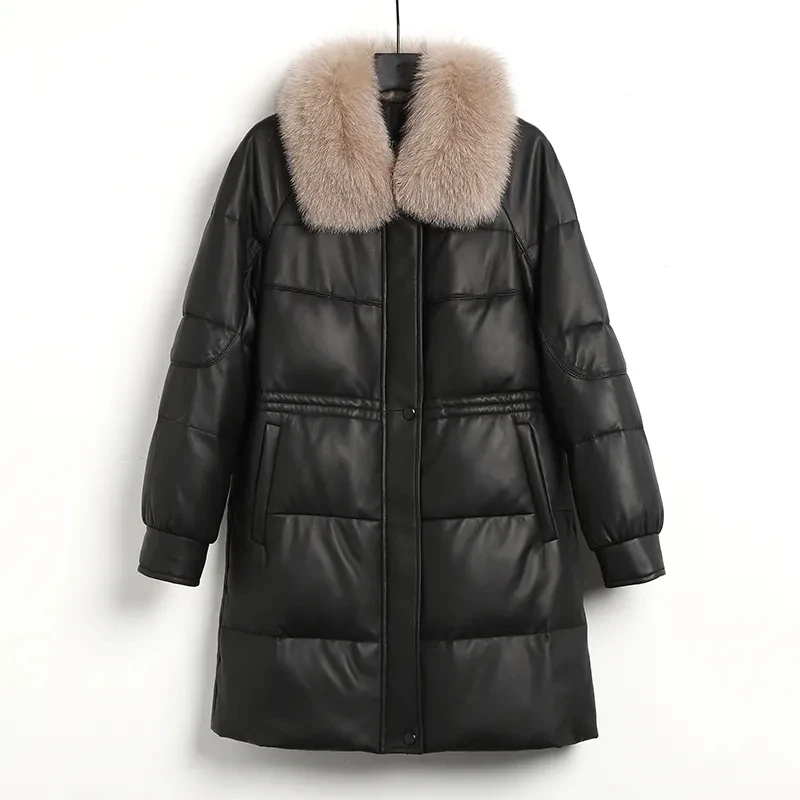 Winter New Temperament Mother Wears PU Leather Clothes Women's Fur Collar Simulate Medium Long Leather Down Bread And Clothing
Winter New Temperament Mother Wears PU Leather Clothes Women's Fur Collar Simulate Medium Long Leather Down Bread And Clothing