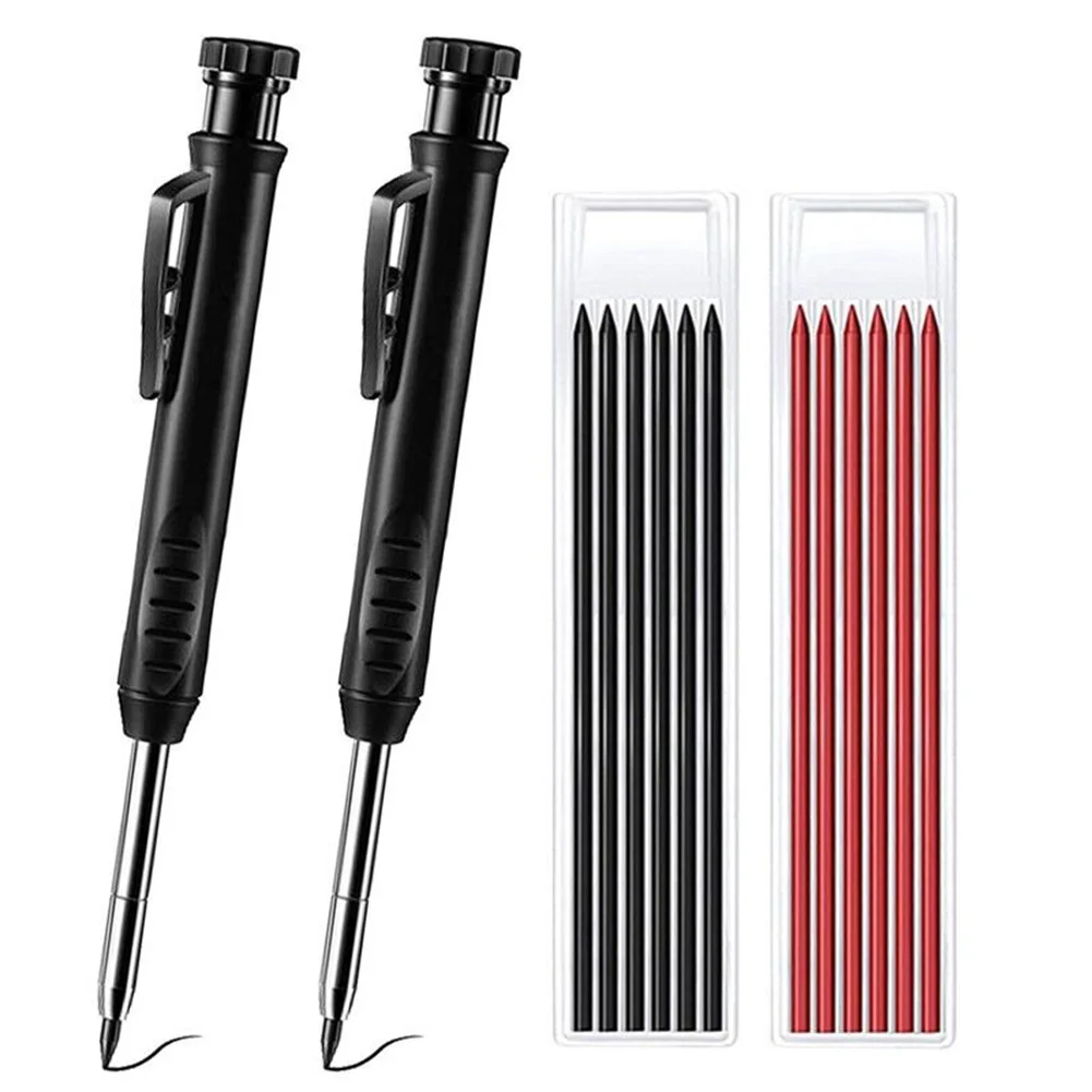 Solid Carpenter Pencil With 6 Refill Leads Woodworking Scriber Deep Hole Marker Pen Construction Carpenter Mechanical Pencil
Solid Carpenter Pencil With 6 Refill Leads Woodworking Scriber Deep Hole Marker Pen Construction Carpenter Mechanical Pencil