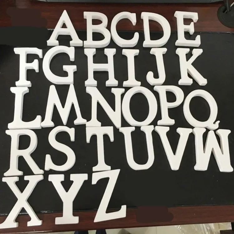 26 Letters of The Alphabet Ornaments White Wood Products Home Wedding Decoration Shooting Props Home Decorations Supplies
26 Letters of The Alphabet Ornaments White Wood Products Home Wedding Decoration Shooting Props Home Decorations Supplies