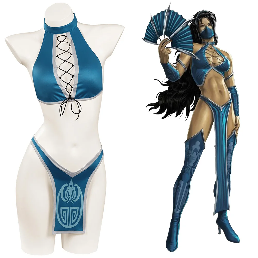 Mortal cos Kombat Kitada Bikini Swimsuit Cosplay Costume Sexy Swimwear Outfits Halloween Carnival Suit
Mortal cos Kombat Kitada Bikini Swimsuit Cosplay Costume Sexy Swimwear Outfits Halloween Carnival Suit