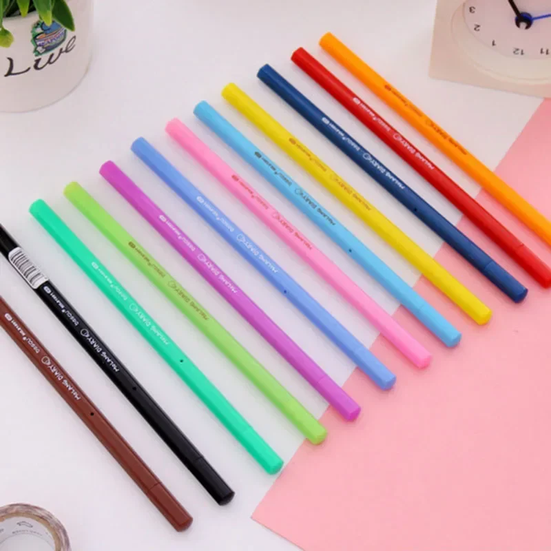 

6pcs 0.5mm Gel Pen Creative Colored Gel Pens Marker Pens Student Children School Supplies Random Color