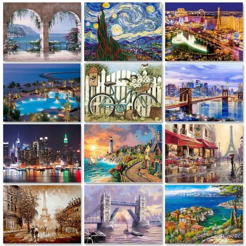 SDOYUNO Town scenery Frame Painting By Numbers For Adults Hand Painted Oil Paint By Numbers Coloring Picture By Numbers
SDOYUNO Town scenery Frame Painting By Numbers For Adults Hand Painted Oil Paint By Numbers Coloring Picture By Numbers