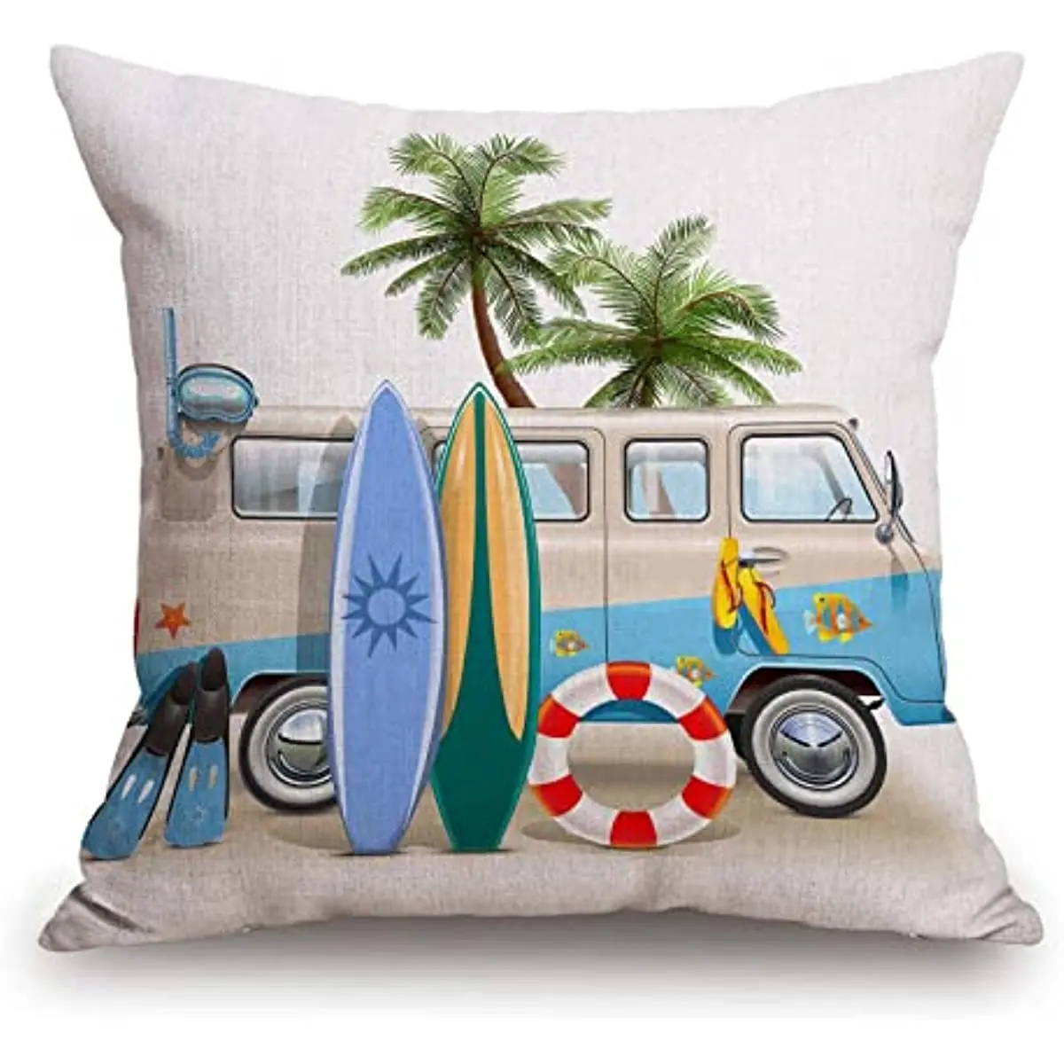 Stall Vacation Coastal Pillows Beach Camping Dining Sunlight Palm Trees Blue Car Decorative Cushion Cases Farmhouse
Stall Vacation Coastal Pillows Beach Camping Dining Sunlight Palm Trees Blue Car Decorative Cushion Cases Farmhouse