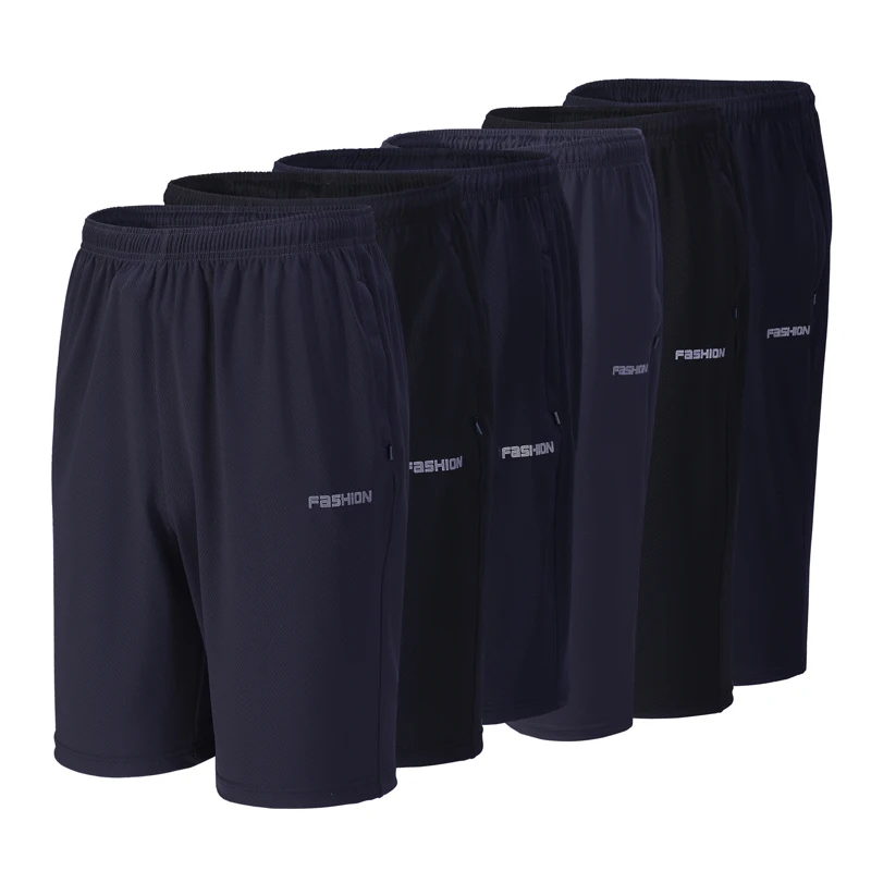 

Men's Shorts Mesh Elastic seven-point shorts Summer Breeches Clothing Nylon Black Grey Spandex Sweat Shorts