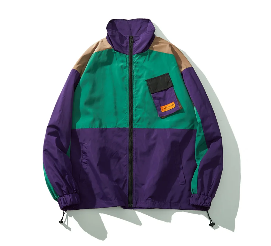 Men Hip Hop Streetwear Jacket Coat Retro Color Block Patchwork Harajuku Jacket Windbreaker Oversized Track Jacket Pocket Autumn 
Men Hip Hop Streetwear Jacket Coat Retro Color Block Patchwork Harajuku Jacket Windbreaker Oversized Track Jacket Pocket Autumn