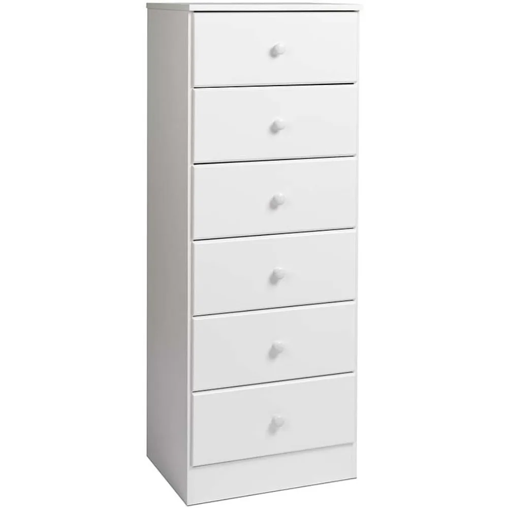 

6-Drawer Chest for Bedroom By Prepac - Perfect Chest of Drawers for Ample Storage Vanity Set Makeup Table With Mirror Closet