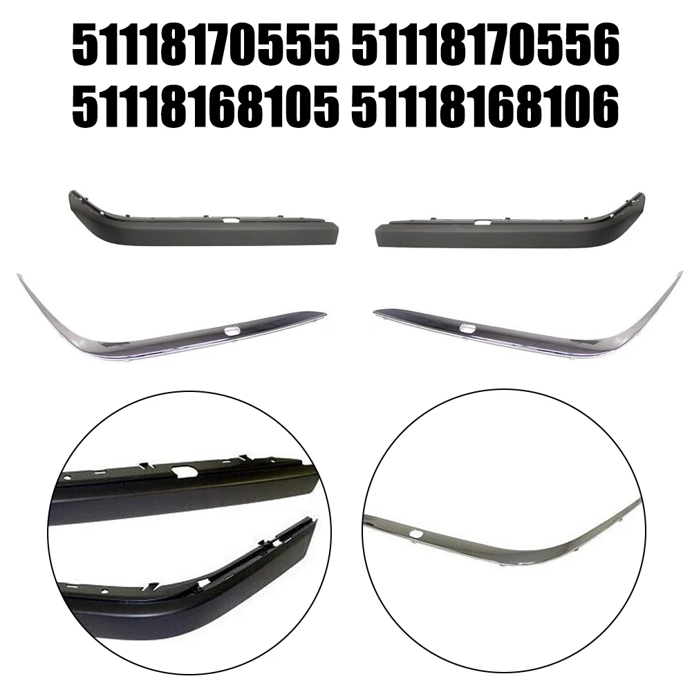 New 4pcs/set Car Exterior Front Bumper Molding Plastic + Silver/black Chrome Trim For BMW 7 Series E38 1994 - 2001 51118170555
New 4pcs/set Car Exterior Front Bumper Molding Plastic + Silver/black Chrome Trim For BMW 7 Series E38 1994 - 2001 51118170555