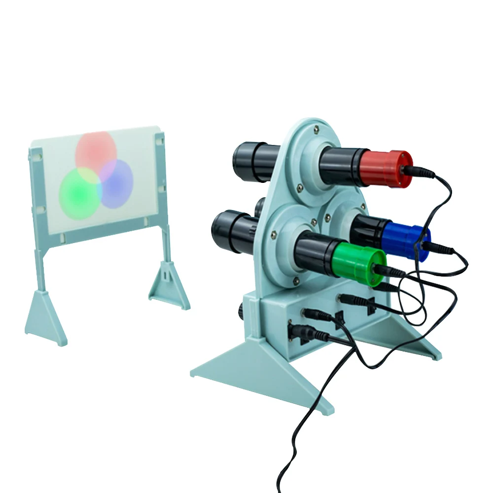 RGB three primary color synthesizer Optical experiment Sanyuan color combination Teaching demonstration physical optics 
RGB three primary color synthesizer Optical experiment Sanyuan color combination Teaching demonstration physical optics