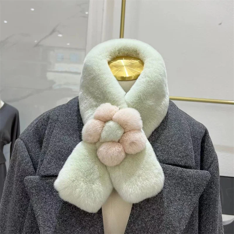 Korean New Fur Scarf Winter Real Rex Rabbit Hair Premium Warm Scarf Russian Real Fur Soft Thickened Small Flower Fur Scarf
Korean New Fur Scarf Winter Real Rex Rabbit Hair Premium Warm Scarf Russian Real Fur Soft Thickened Small Flower Fur Scarf