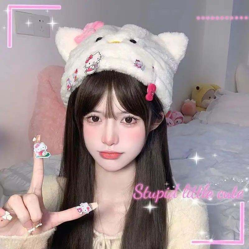 Kawaii Sanrio 3D Hello Kitty Plush Hat Autumn Winter Cute Cartoon Girly Heart Thick Warm KT Cat Plush Toy Cap Girls Accessories
Kawaii Sanrio 3D Hello Kitty Plush Hat Autumn Winter Cute Cartoon Girly Heart Thick Warm KT Cat Plush Toy Cap Girls Accessories