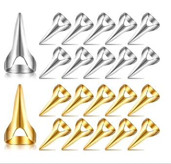 Anneau de queue d'ongle de cheveux de griffes de sécurité punk vintage, anneau exagéré du bout des doigts en métal, bijoux de déclaration de Wolverine, accessoires, ensemble de 10 pièces 1