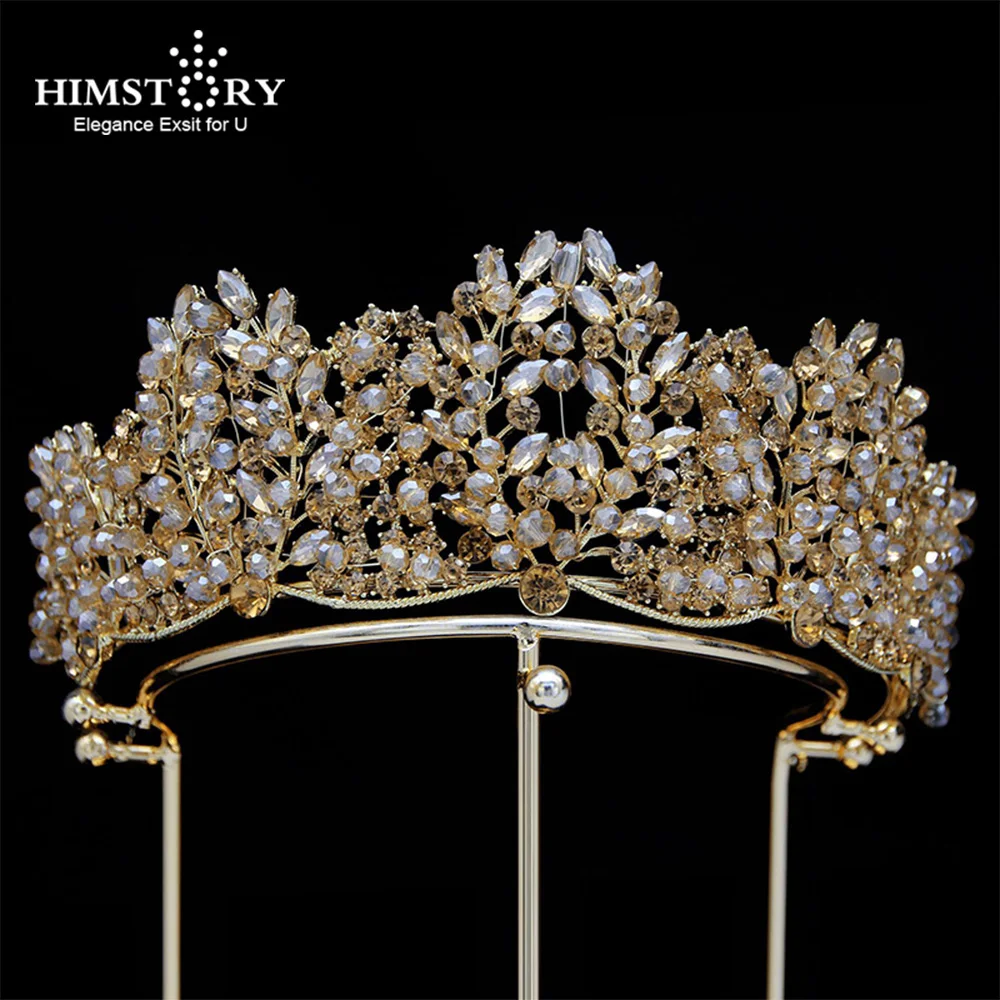 HIMSTORY Trendy Handmade Wedding Crown Baroque Rhinestone Pearl Crystal Headband Hair Accessories Bridal Tiaras
HIMSTORY Trendy Handmade Wedding Crown Baroque Rhinestone Pearl Crystal Headband Hair Accessories Bridal Tiaras