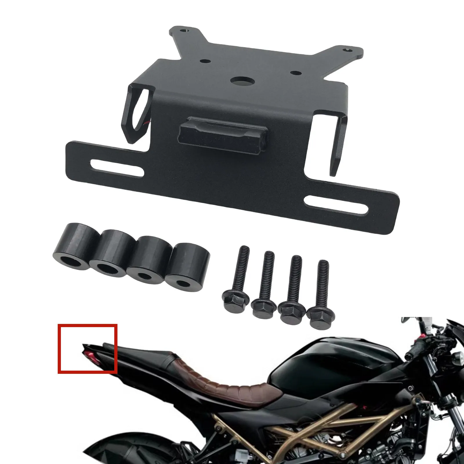Motorcycle License Plate Frame Holder Bracket Tail Tidy Fender Eliminator with Light For SUZUKI SV650 2016-2021
Motorcycle License Plate Frame Holder Bracket Tail Tidy Fender Eliminator with Light For SUZUKI SV650 2016-2021