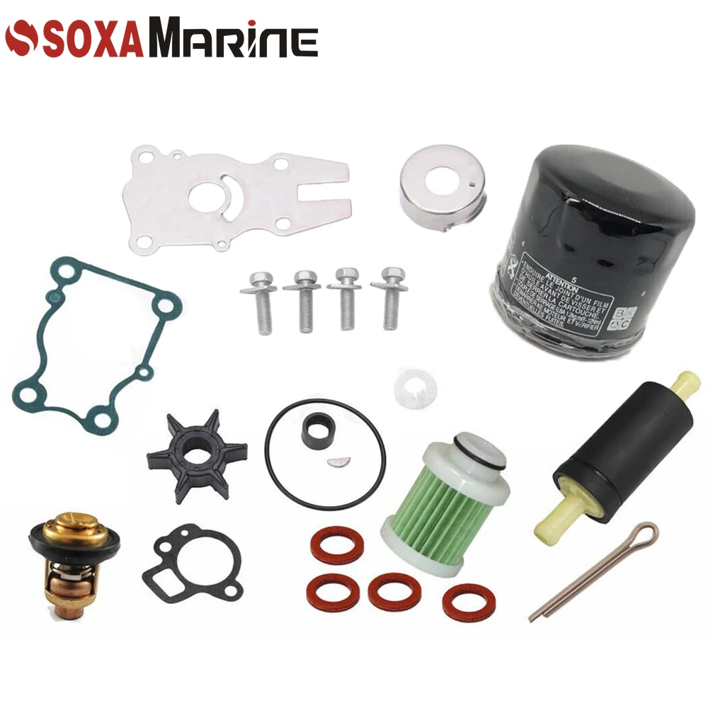 

Outboard Maintenance Kit for Yamaha F30B F40F with Thermostat Oil Fuel Filter