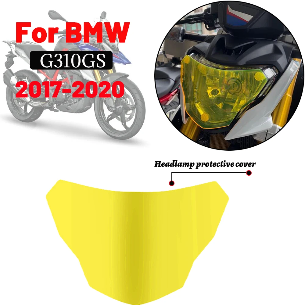 

MTKRACING For BMW G310GS G310R G 310 GS G 310 R 2017-2020 Motorcycle Headlight Protective Cover Screen Acrylic Lamp Sheet