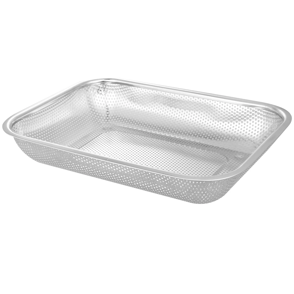Rectangle Stainless Steel Drain Basket Rice Sieve Fruit and Vegetable Basket Multi-purpose Drain Basket for Kitchen (Silver)
Rectangle Stainless Steel Drain Basket Rice Sieve Fruit and Vegetable Basket Multi-purpose Drain Basket for Kitchen (Silver)