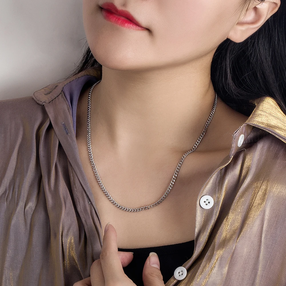 Fashion Temperament Cuban Chains Necklace for Men's 925 Sterling Silver Long Chain Choker Men Collar on Necklace Pendant 3 Mallzona S31d043cc3d93414b82834c22c1f88ae6C Fashion Temperament Cuban Chains Necklace for Men's 925 Sterling Silver Long Chain Choker Men Collar on Necklace Pendant Mallzona