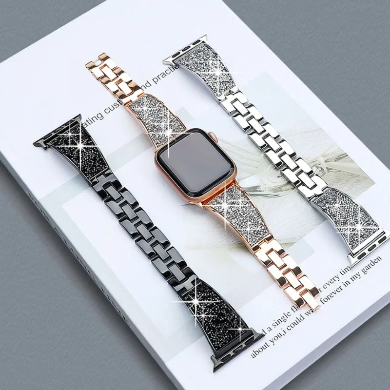 Luxury Chain Strap for Apple Watch Band 38mm~49mm Loop Bracelet Diamond Wrist Watchband for IWatch Series Ultra 8 7 6 5 4321 SE
Luxury Chain Strap for Apple Watch Band 38mm~49mm Loop Bracelet Diamond Wrist Watchband for IWatch Series Ultra 8 7 6 5 4321 SE