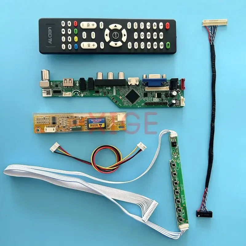 

Плата драйвера контроллера подходит для LTN154AT09 LTN154AT10 тестовый комплект DIY AV + HDMI + VGA + IR + USB 1280*800 30-контактный LVDS TV аналоговый ЖК-экран 1CCFL