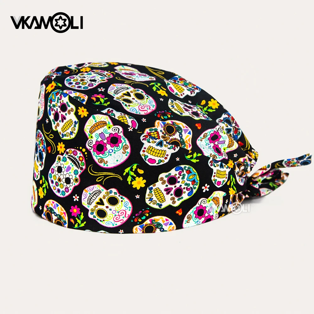 Flower and Skeleton Printing surgical hats For Women and Men scrub hat vet nursing scrub caps gorros medicos dibujos animados
Flower and Skeleton Printing surgical hats For Women and Men scrub hat vet nursing scrub caps gorros medicos dibujos animados