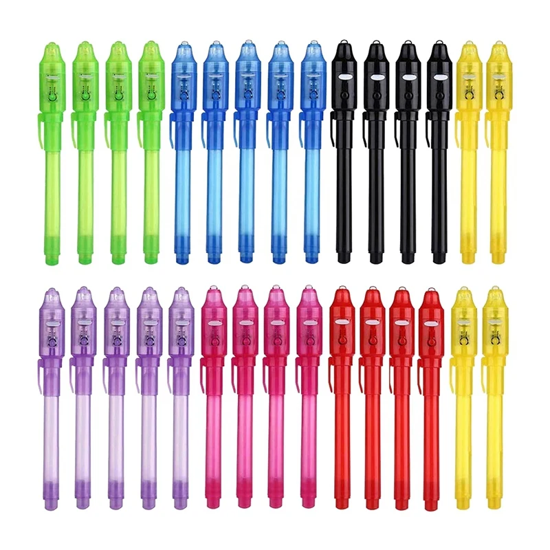 30 PCS Invisible Ink Pens Magic Pen Disappearing Ink Pen With UV Light Party Bag Fillers For Boys And Girls For Kids
30 PCS Invisible Ink Pens Magic Pen Disappearing Ink Pen With UV Light Party Bag Fillers For Boys And Girls For Kids