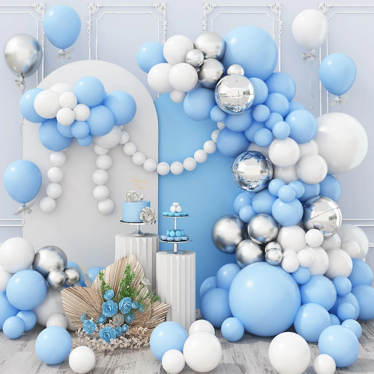 Blue Silver Macaron Balloon Garland Arch Kit Birthday Party Decoration Kids Wedding Birthday Party Supplies Baby Shower Decor
Blue Silver Macaron Balloon Garland Arch Kit Birthday Party Decoration Kids Wedding Birthday Party Supplies Baby Shower Decor
