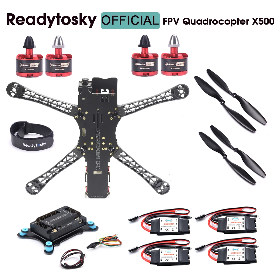 FPV Quadrocopter X500 500MM 500-V2 Alien Frame APM 2.8 Flight Control 2212 920KV Motor 30A Simonk ESC for Multicopter BlackSheep
FPV Quadrocopter X500 500MM 500-V2 Alien Frame APM 2.8 Flight Control 2212 920KV Motor 30A Simonk ESC for Multicopter BlackSheep