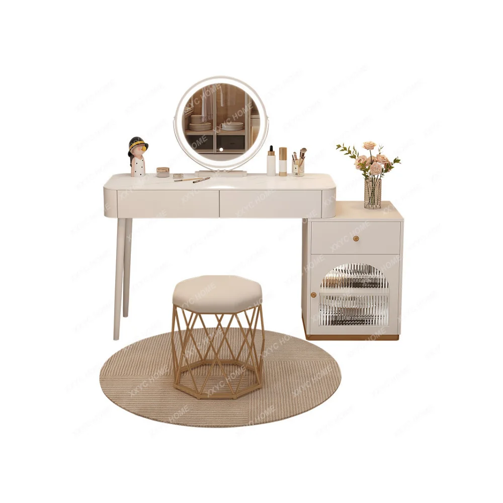 Dresser Bedroom Small Apartment Light Cream Style Makeup Table Storage Cabinet Integrated
Dresser Bedroom Small Apartment Light Cream Style Makeup Table Storage Cabinet Integrated
