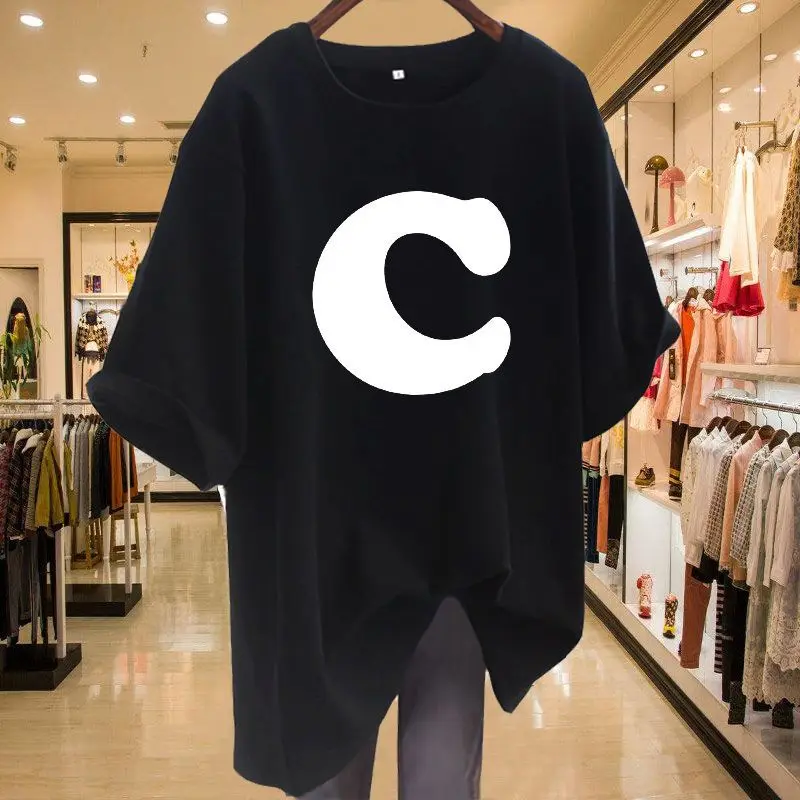 Summer Printed All Cotton T-shirt Short Sleeve Casual Loose Tops Women's Basics O-neck M-6XL Chic Vintage Pullovers
Summer Printed All Cotton T-shirt Short Sleeve Casual Loose Tops Women's Basics O-neck M-6XL Chic Vintage Pullovers