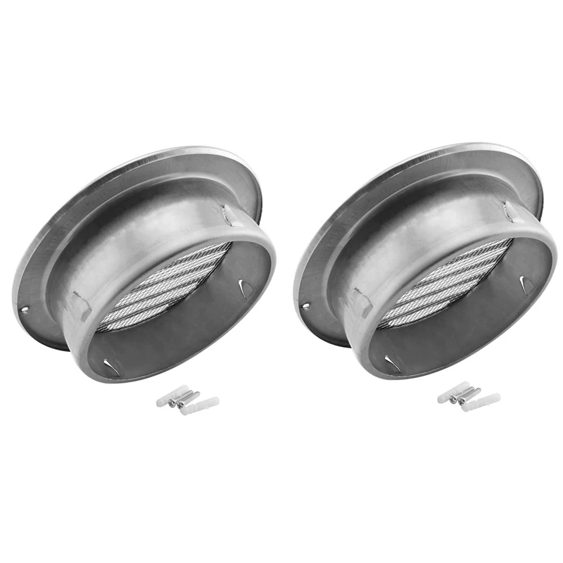 2X Air Vents, Louvered Grille Cover Vent Hood Flat Ducting Ventilation Air Vent Wall Air Outlet With Fly Screen Mesh
2X Air Vents, Louvered Grille Cover Vent Hood Flat Ducting Ventilation Air Vent Wall Air Outlet With Fly Screen Mesh