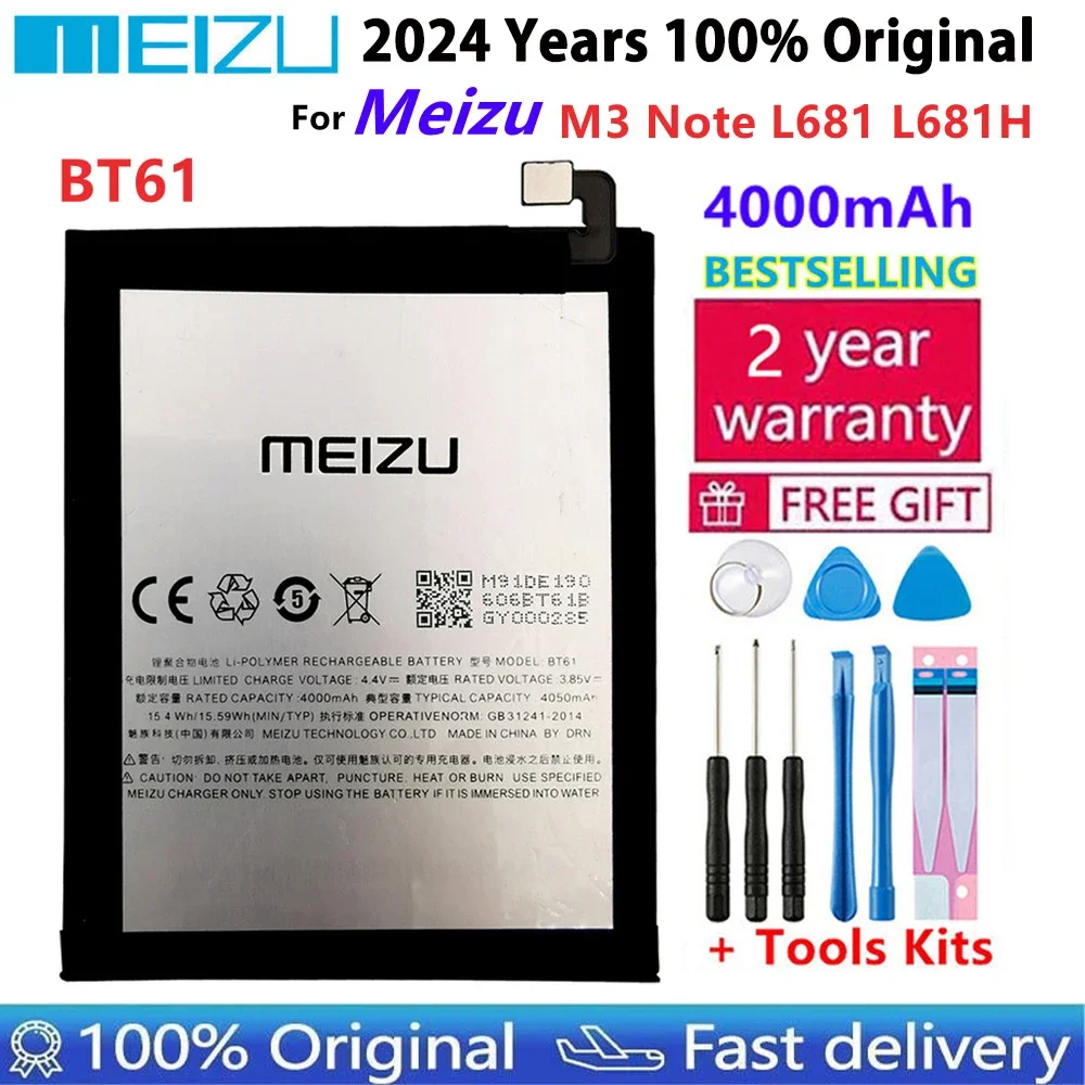

4000mAh BT61 ( Ledition ) Replacement Batteries For Meizu Meizy M3 Note L681H L681 L-version Version L Mobile Phone Battery