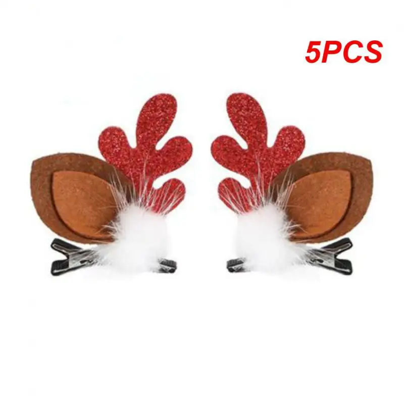 

5PCS Reindeer Antler Festive Adorable Unique Stylish Reindeer Antler Headband For Christmas Party Cute Christmas Hair Accessory